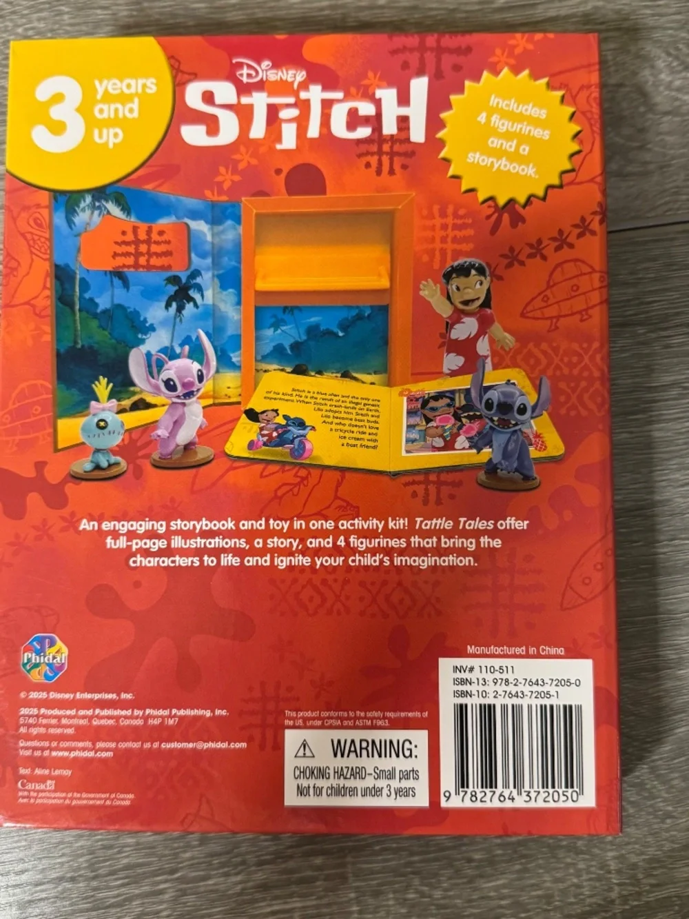 Disney Stitch Tattle Tales Book Set 4 Figurines Read Along Storybook New